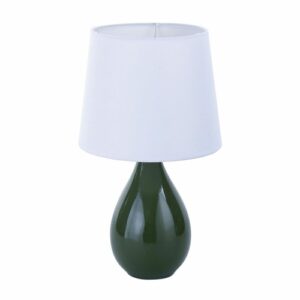 Lampe de bureau Roxanne vert en céramique