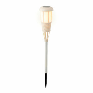 Piquet solaire de jardin blanc
