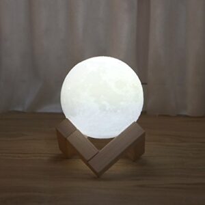 Lampe de bureau lune blanche