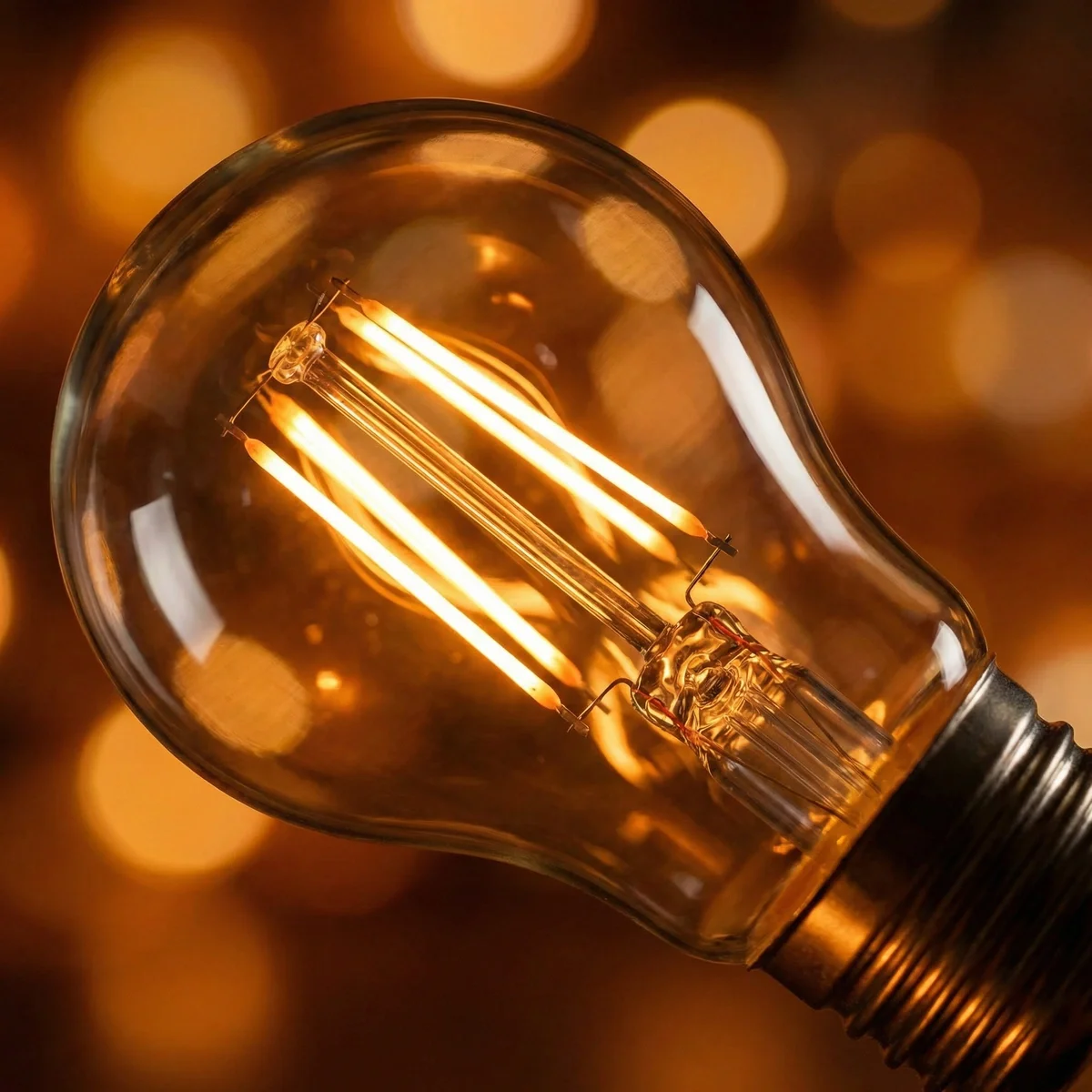 Ambiance chaleureuse ampoule allumée