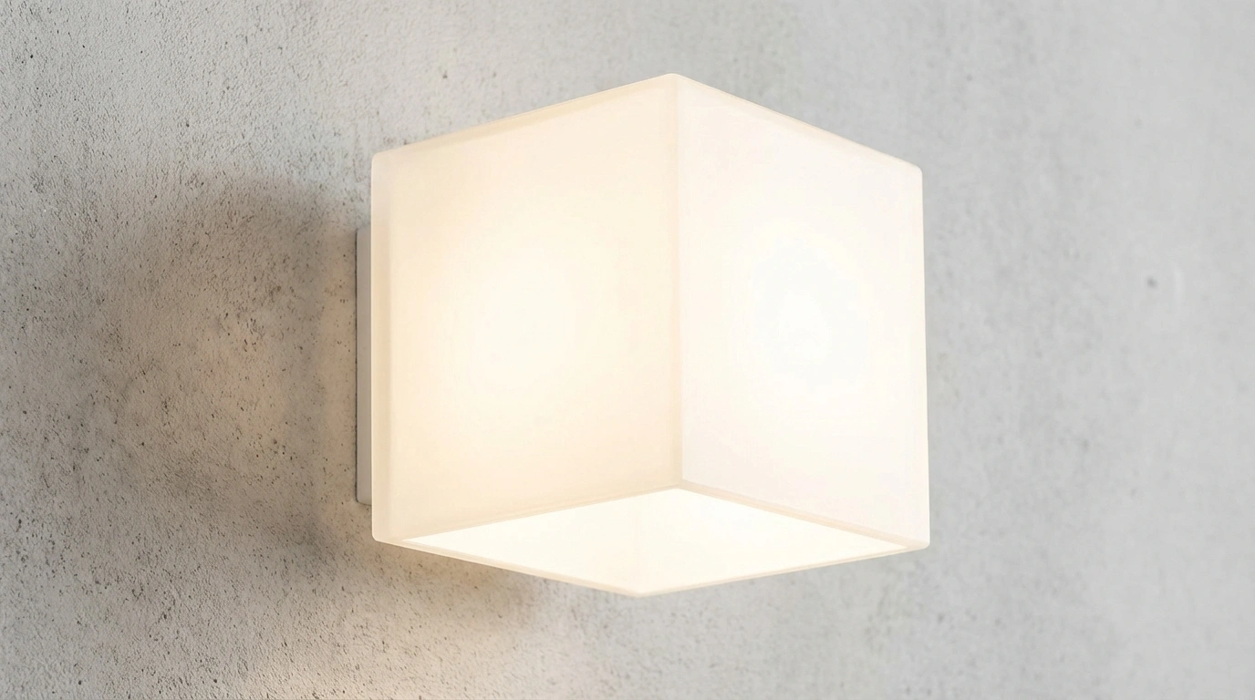 Texture verre blanc satiné cube