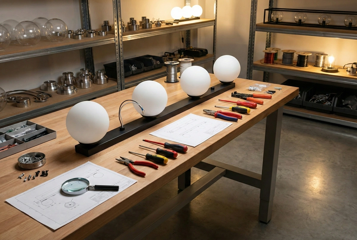 Fabrication plafonnier design noir