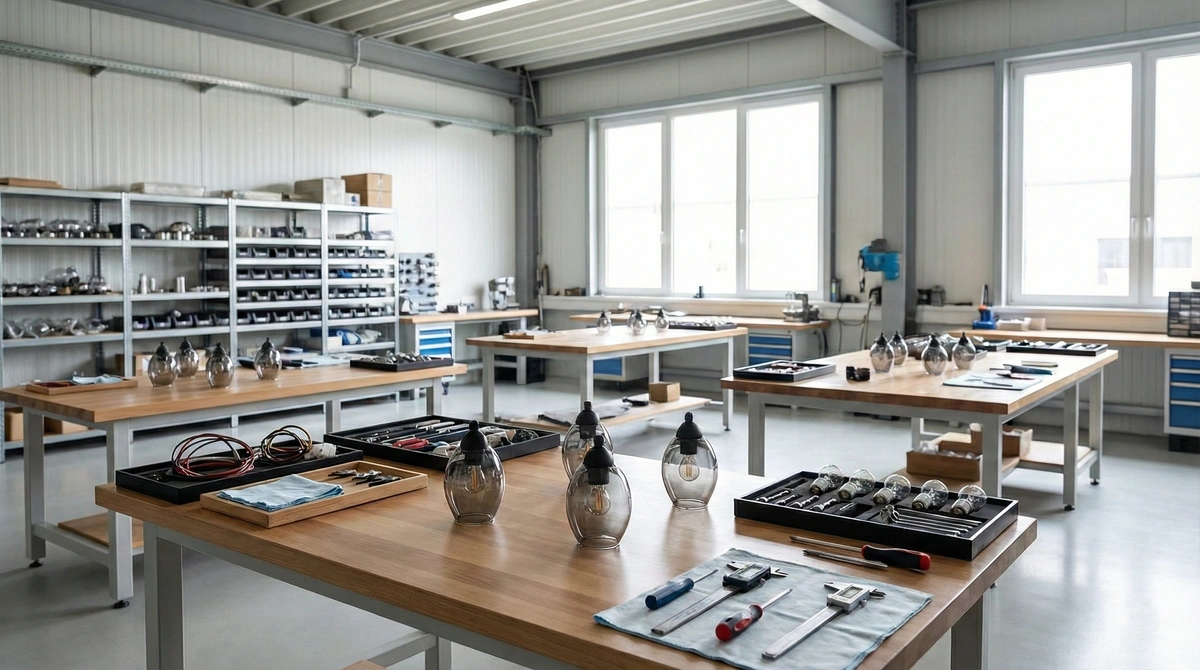 Fabrication lustre acier noir Europe