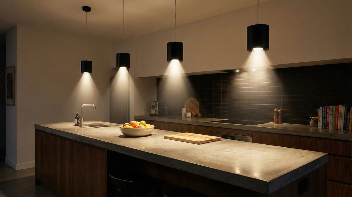 Effet lumière spot suspension Orbis