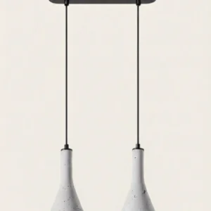 Soluna – Suspension Double Conique en Béton