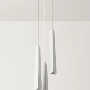 Heliora – Suspension Cascade de 3 Tubes Blancs