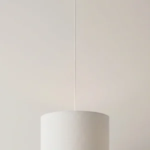 NOVA – Suspension Cylindrique Tissu Blanc