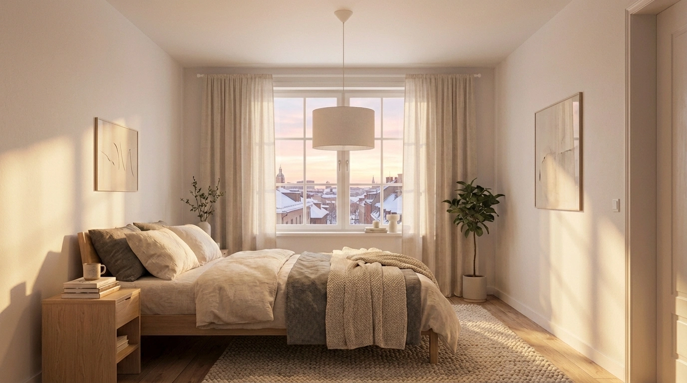 Effet lumière douce suspension tissu