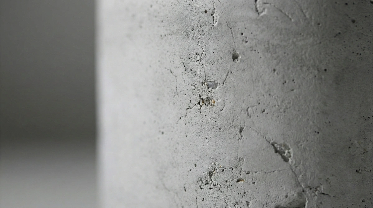 Texture béton gris brut lampe table