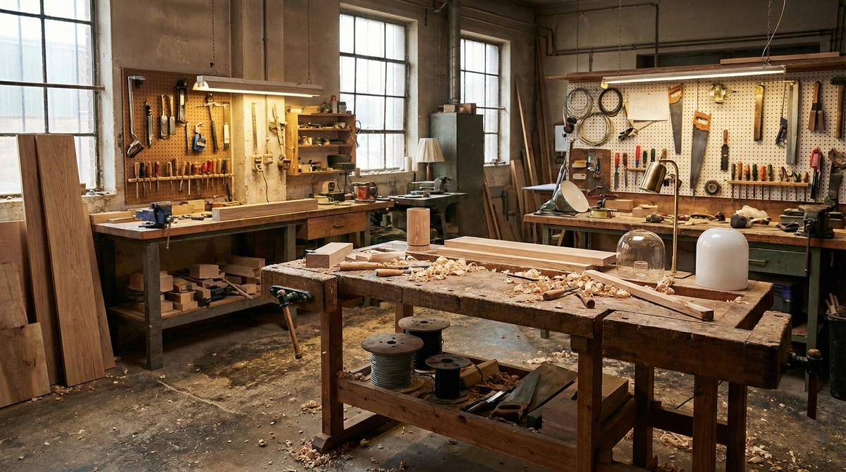 Fabrication lampe bois Europe