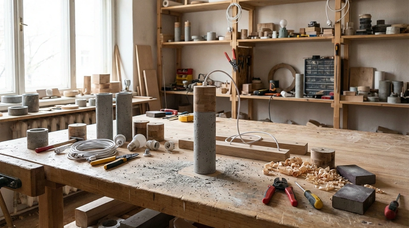 Fabrication suspension béton bois Europe