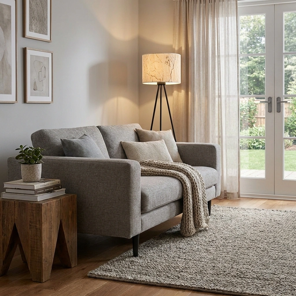 Structure noire tripode lampe sur pied Marbela