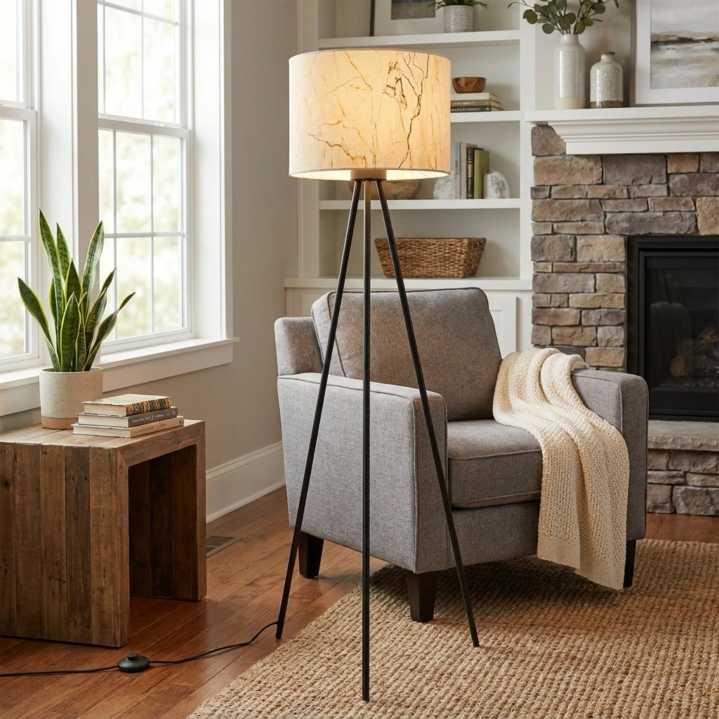 Éclairage doux lampe sur pied Marbela
